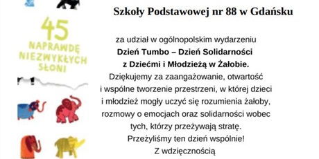 Dzień Tumbo - podziękowania