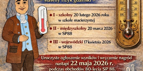 Wojewódzki Konkurs Wiedzy - Daniel Gabriel Fahrenheit - sławny fizyk gdański