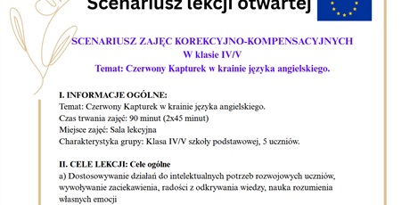 Czerwony Kapturek w krainie języka angielskiego.