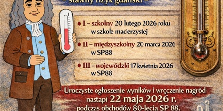 Wojewódzki Konkurs Wiedzy "Daniel Gabriel Fahrenheit - sławny fizyk gdański
